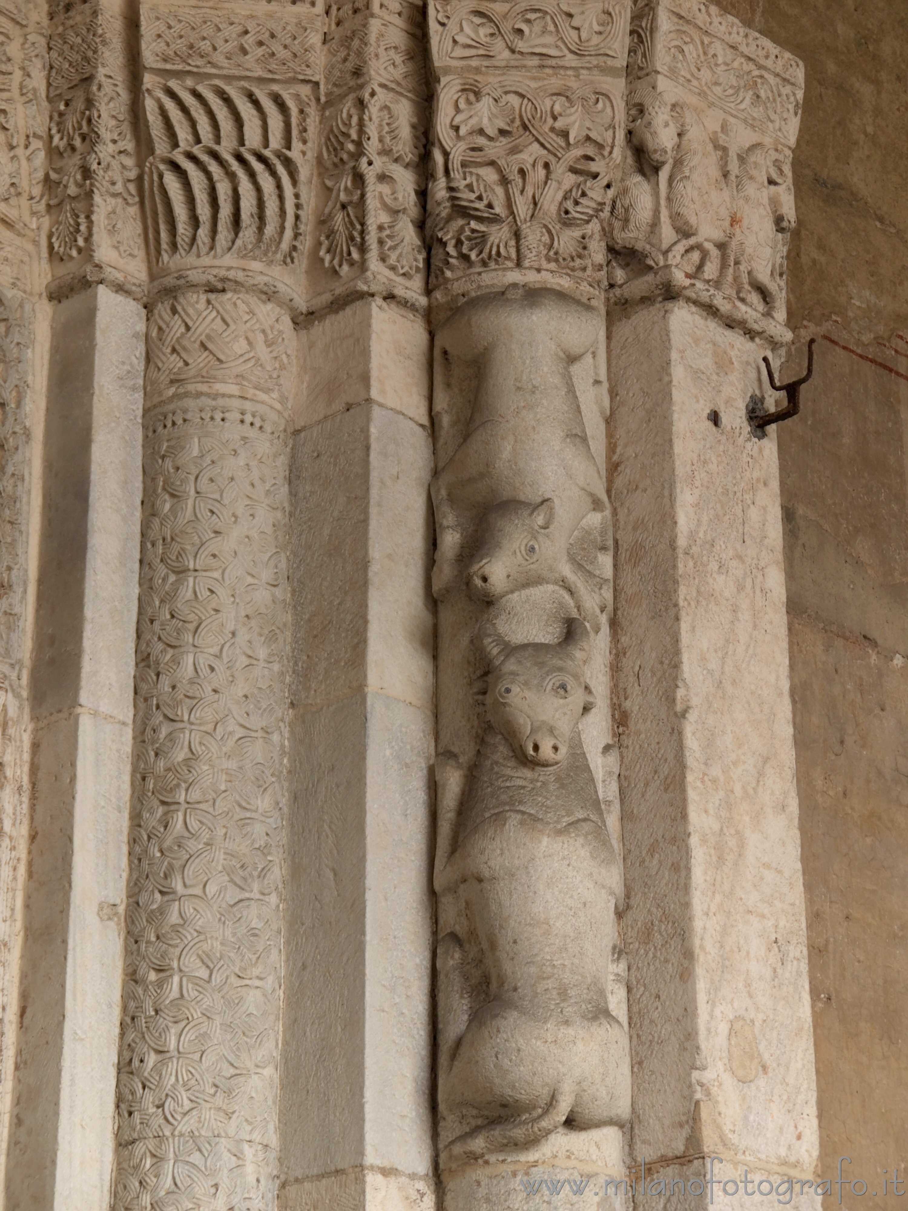 Milan (Italy) - Detail of the main entrance of the Basilica of Sant'Ambrogio